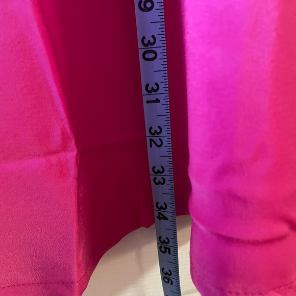 French Connection Women’s Bright Pink Long Pencil Skirt NWT Side Zipper Size 10 - Picture 12 of 14